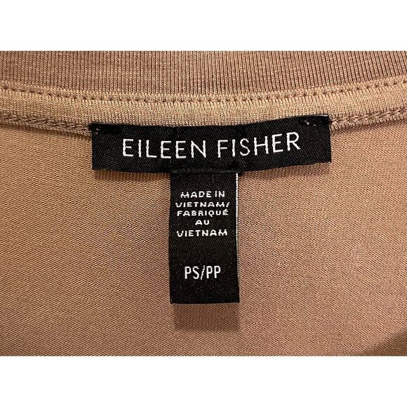 EILEEN FISHER Beige Sleeveless Stretch Midi Tank Jersey Dress   Women's Size P - Picture 3 of 7